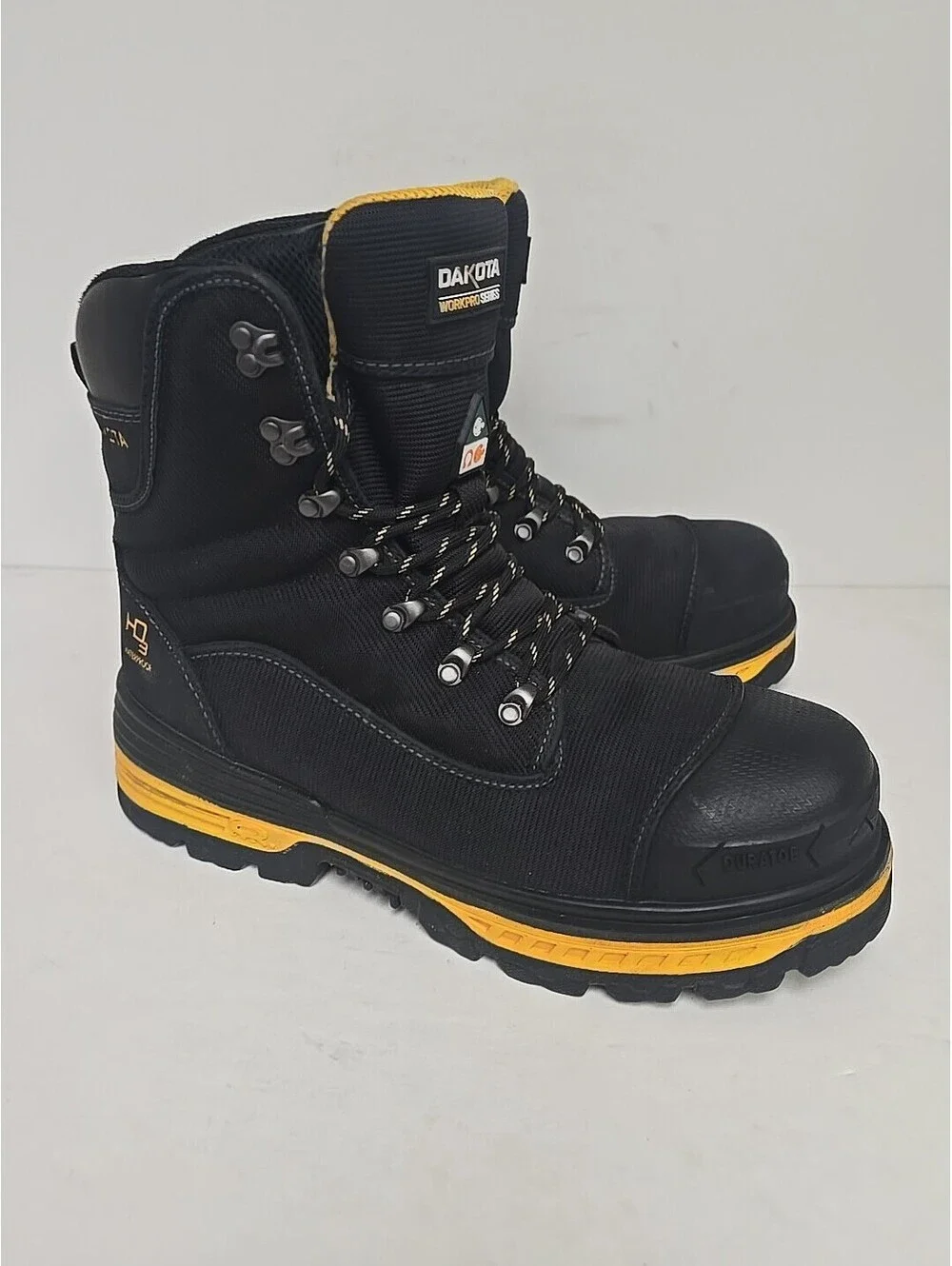Dakota Men's Comp Toe Comp Plate 8560 Ballistic Nylon WP Work Boots Black 12M